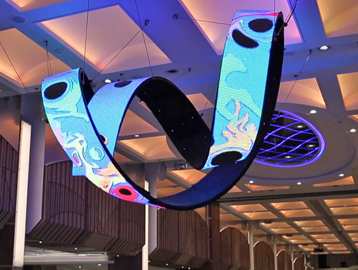 Creative LED display of S shape