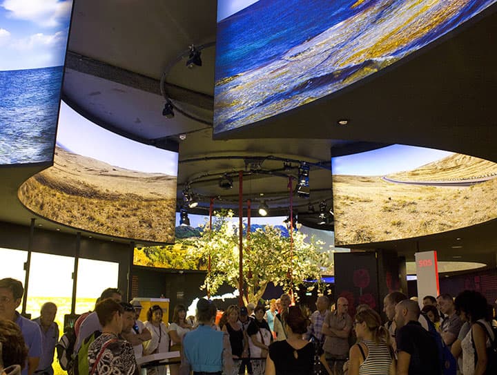 Creative LED display of wave shape