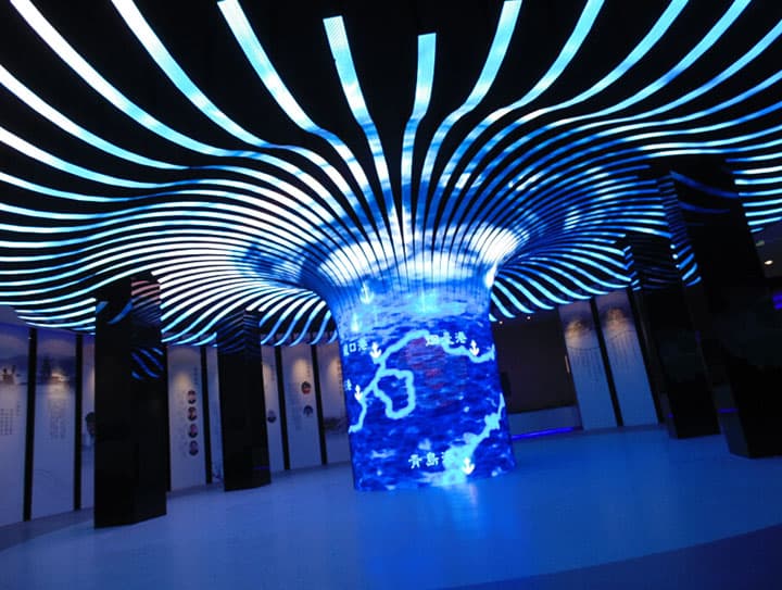 Creative LED display of waterfall shape