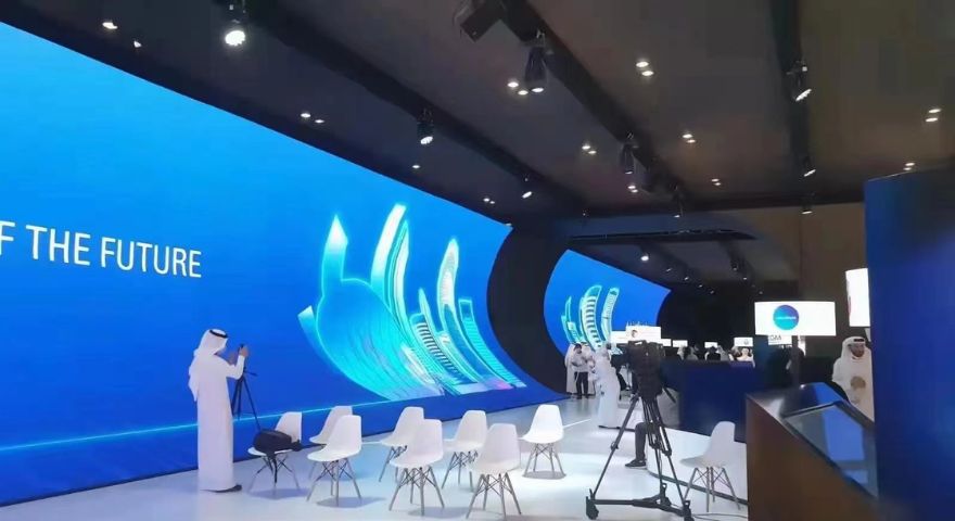 creative led display application exhibition hall